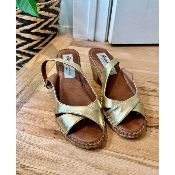 Gaimo Espadrille Wedges w/Peep Toe- Handmade in Spain, Size 37 (US 6.5) - Picture 2 of 9